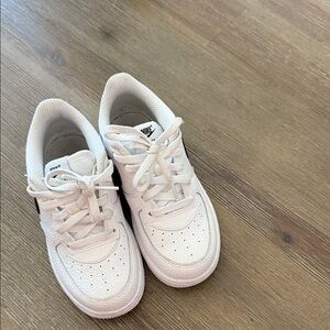 Nike Kids White Sneakers with Black Accents